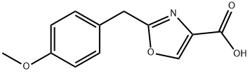 2-(4-甲氧基苄基)噁唑-4-甲酸,852639-66-8,结构式