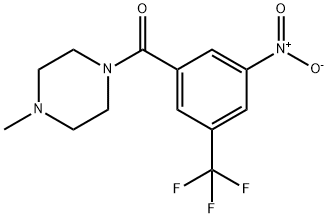 (3-nitro-5-(trifluoromethyl)phenyl)-(4-methylpiperazin-1-yl)methanone Struktur