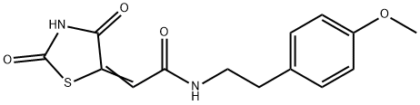 2-(2,4-dioxo-1,3-thiazolidin-5-ylidene)-N-[2-(4-methoxyphenyl)ethyl]acetamide Struktur