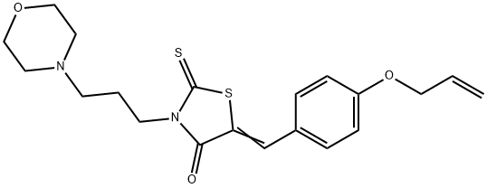 5-[4-(allyloxy)benzylidene]-3-[3-(4-morpholinyl)propyl]-2-thioxo-1,3-thiazolidin-4-one Structure