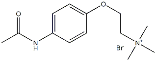 2-(4-アセトアミドフェノキシ)-N,N,N-トリメチルエタンアミニウムブロミド 化学構造式