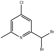 4-Chloro-2-(dibromomethyl)-6-methylpyridine 化学構造式