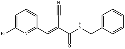 (E)-N-benzyl-3-(6-bromopyridin-2-yl)-2-cyanoacrylamide Structure