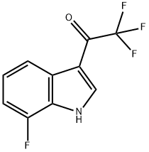 2,2,2-Trifluoro-1-(7-fluoro-3-indolyl)ethanone 化学構造式