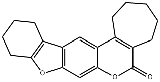 2,3,4,5,10,11,12,13-octahydrobenzofuro[3,2-g]cyclohepta[c]chromen-6(1H)-one Structure