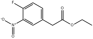 ethyl 2-(4-fluoro-3-nitrophenyl)acetate 化学構造式