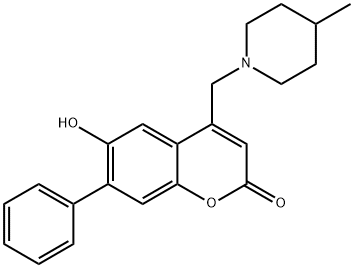 6-hydroxy-4-[(4-methylpiperidin-1-yl)methyl]-7-phenyl-2H-chromen-2-one,859125-61-4,结构式