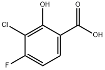 3-chloro-4-fluoro-2-hydroxybenzoic acid Struktur