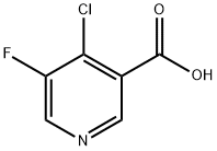 4-氯-5-氟吡啶-3-羧酸, 860296-20-4, 结构式