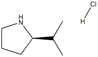 (2R)-2-(プロパン-2-イル)ピロリジン塩酸塩 化学構造式