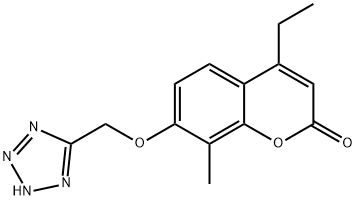 4-ethyl-8-methyl-7-(1H-tetrazol-5-ylmethoxy)-2H-chromen-2-one Structure