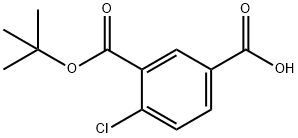 3-(tert-butoxycarbonyl)-4-chlorobenzoic acid 化学構造式