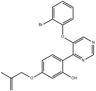 2-(5-(2-bromophenoxy)pyrimidin-4-yl)-5-((2-methylallyl)oxy)phenol Structure