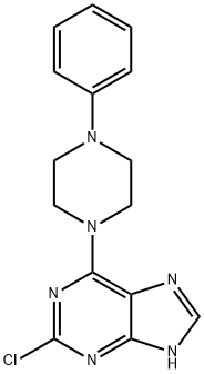 2-chloro-6-(4-phenyl-1-piperazinyl)-9H-Purine 化学構造式