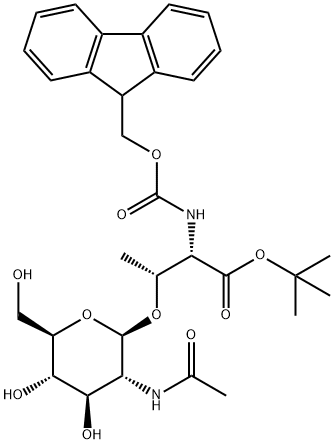 O-[2-(Acetylamino)-2-deoxy-beta-D-glucopyranosyl]-N-[(9H-fluoren-9-ylmethoxy)carbonyl]-L-threonine 1,1-dimethylethyl ester|O-[2-(乙酰氨基)-2-脱氧-BETA-D-吡喃葡萄糖基]-N-[(9H-芴-9-基甲氧基)羰基]-L-苏氨酸叔丁酯