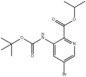 2-Pyridinecarboxylic acid,5-bromo-3-[[(1,1-dimethylethoxy)carbonyl]amino]-, 1-methylethyl ester Structure