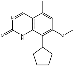 8-环戊基-5-甲基-7-甲氧基-喹唑啉-2(1H)-酮, 863506-16-5, 结构式
