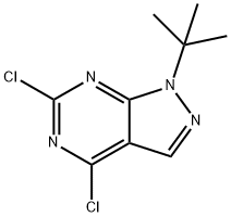 1-叔丁基-4,6-二氯-1H-吡唑并[3,4-D]嘧啶,864292-49-9,结构式