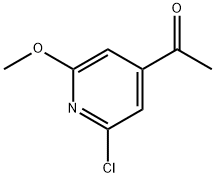 1-(2-Chloro-6-methoxypyridin-4-yl)ethanone,864674-09-9,结构式