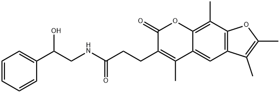 N-(2-hydroxy-2-phenylethyl)-3-(2,3,5,9-tetramethyl-7-oxo-7H-furo[3,2-g]chromen-6-yl)propanamide,864753-11-7,结构式