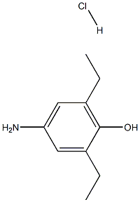 4-amino-2,6-diethylphenol hydrochloride 化学構造式