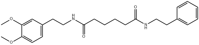 N1-(3,4-二甲氧基苯乙基)-N6-PHENETHYLADIPAMIDE,86480-25-3,结构式