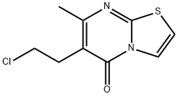 6-(2-クロロエチル)-7-メチル-5H-チアゾロ[3,2-A]ピリミジン-5-オン 化学構造式