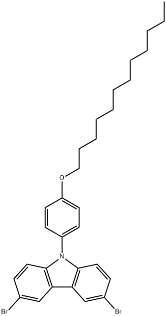 9H-Carbazole, 3,6-dibromo-9-[4-(dodecyloxy)phenyl]-|3,6-二溴-9-(4-十二烷氧基苯基)-9H-咔唑