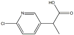 2-(6-chloropyridin-3-yl)propanoic acid Struktur