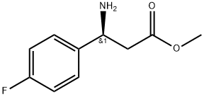 (S)-3-氨基-3-(4-氟苯基)丙酸甲酯 结构式