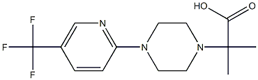 2-Methyl-2-(4-(5-(trifluoromethyl)pyridin-2-yl)piperazin-1-yl)propanoic acid Structure