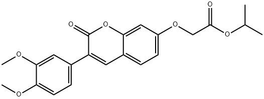 propan-2-yl {[3-(3,4-dimethoxyphenyl)-2-oxo-2H-chromen-7-yl]oxy}acetate Struktur