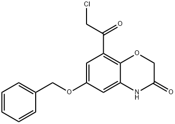 6-(苄氧基)-8-(2-氯乙酰基)2H-苯并[1,4]恶嗪-3(4H)-酮,869478-10-4,结构式