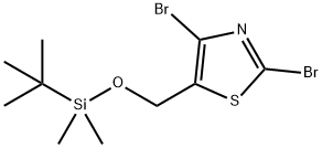 2,4-Dibromo-5-(((tert-butyldimethylsilyl)oxy)methyl)thiazole Structure