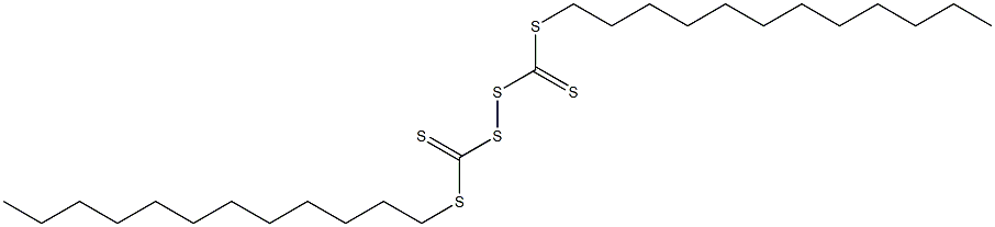 ビス(ドデシルスルファニルチオカルボニル)ジスルフィド 化学構造式