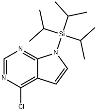 4-氯-7-(三异丙基硅基)-7H-吡咯并[2,3-D]嘧啶, 870706-50-6, 结构式