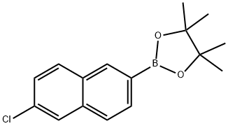 2-(6-氯萘-2-基)-4,4,5,5-四甲基-1,3,2-二氧杂硼烷 结构式