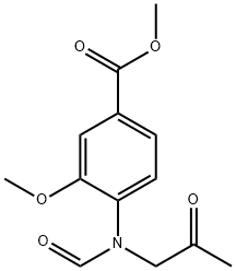 methyl 4-[formyl-(2-oxopropyl)amino]-3-methoxybenzoate Structure