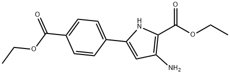 ethyl 3-amino-5-(4-(ethoxycarbonyl)phenyl)-1H-pyrrole-2-carboxylate Structure