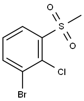 1-溴-2-氯-3-甲砜基苯 结构式