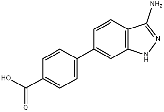 4-(3-Amino-1H-indazol-6-yl)benzoic acid,871708-94-0,结构式