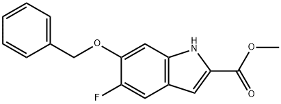 6-(苄氧基)-5-氟-1H-吲哚-2-羧酸甲酯,872030-46-1,结构式