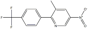 3-methyl-5-nitro-2-(4-(trifluoromethyl)phenyl)pyridine Structure