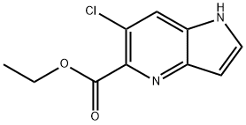 6-氯-1H-吡咯并[3,2-B]吡啶-5-羧酸乙酯, 872355-69-6, 结构式