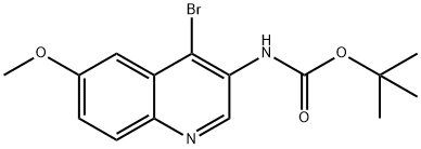 tert-butyl (4-bromo-6-methoxyquinolin-3-yl)carbamate Structure