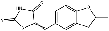 5-[(2-methyl-2,3-dihydro-1-benzofuran-5-yl)methylene]-2-thioxo-1,3-thiazolidin-4-one,873080-52-5,结构式