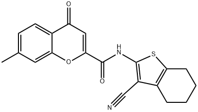 N-(3-cyano-4,5,6,7-tetrahydro-1-benzothiophen-2-yl)-7-methyl-4-oxo-4H-chromene-2-carboxamide Structure