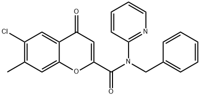 N-benzyl-6-chloro-7-methyl-4-oxo-N-(pyridin-2-yl)-4H-chromene-2-carboxamide Structure