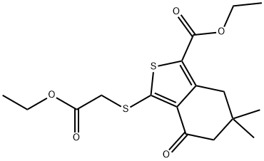 873189-06-1 3-ethoxycarbonylmethylsulfanyl-6,6-dimethyl-4-oxo-4,5,6,7-tetrahydrobenzo[c]thiophene-1-carboxylic acid ethyl ester