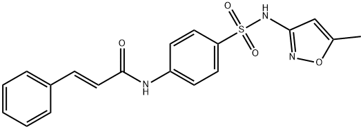 (2E)-N-{4-[(5-methyl-1,2-oxazol-3-yl)sulfamoyl]phenyl}-3-phenylprop-2-enamide 结构式